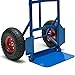 Deuba Folding Sack Truck Heavy Duty Industrial Steel Hand Trolley Barrow Cart Pneumatic Tyres 440 Lbs 200 KG Capacity