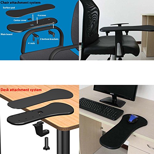 TRIXES Coj  n Estera con Apoyabrazos Ergon  mico con Abrazadera para el Brazo de Silla o Escritorio