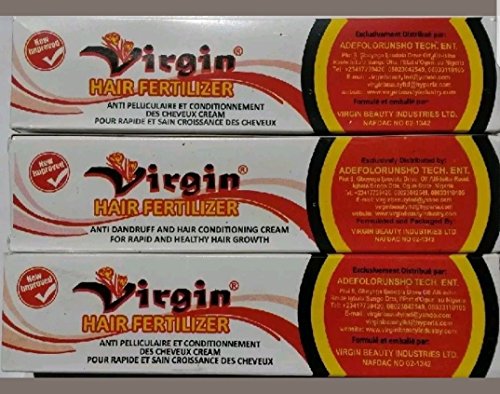 Virgin Hair Fertilizer Lot de 3 tubes de crème pour accélérer la pousse des cheveux