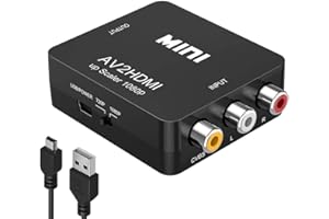 Amtake RCA auf HDMI Adapter 1080P RCA Composite Converter AV auf HDMI Konverter Adapter AV zu HDMI Video Audio für Xbox PS4 PS3 TV STB VHS VCR Kamera DVD PC Laptop
