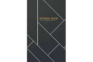 Address Book 5x8 With Tabs: Black Cover Logbook with Alphabetical Tabs | Record Birthday, Phone Number, Address, Email & Extra Notes