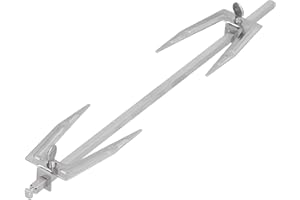 BUACHOIS Grillspieß, Edelstahl Schaschlikspieße, 27cm Rotierende Grill Fleischnadeln Rotisserie Gabel Brathähnchen Fischgabeln Drehspieß Fleischspieße für Home Picknick BBQ Camping