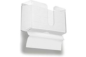 HIIMIEI Paper Towel Dispenser Wall Mounted, Acrylic Paper Towel Holder, Hand Towel Dispenser for Folded Hand Towels, Perfect for Kitchen, Bathroom, Restaurants