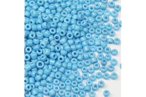 Tibaoffy Azzurro Perline Dimensione 8/0 Perle di Vetro del Seme dei Mestieri 3 mm per la Fabbricazione dei Gioielli (Totale Circa 100g Circa 3600 Grani‌)