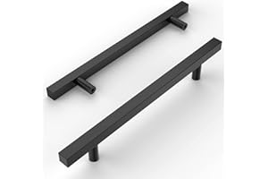 Amerdeco 10 pezzi Maniglie per Mobili da Cucina Nero Maniglie cucina Distanza fori 160 mm armadietti in acciaio inossidabile per mobili da cucina Decorazioni per la casa