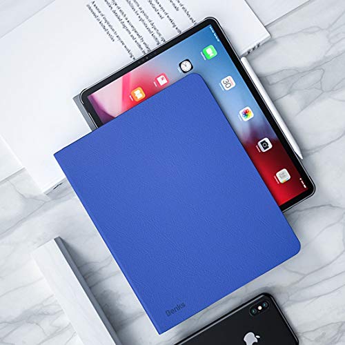 Tablet Covers, Benks Horizontal Flip Leather Case for iPad Pro 12.9 inch (2018), with Holder & Sleep/Wake-up Function,Easy to Carry (Color : Blue)