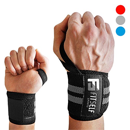 Handgelenkbandage Premium Qualität (2er Set) - Wrist Wraps 45 cm - Profi Bandagen für Fitness, Kraftsport, Bodybuilding & Crossfit Training - Hochwertige Handgelenkstütze- 2 Jahre Gewährleistung