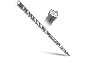 METOTY SDS Plus Drill Bit 25 mm x 1000 mm, Hammer Drill, Concrete Drill, for Stone, Concrete, Natural Stone, Brick Wall