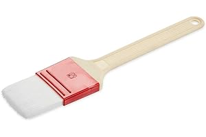 THERMOHAUSER Pinceau avec poils en polyester bleu Largeur 7,5 cm Longueur des poils : env. 4 cm, Poignée : plastique PA Renforcé par des fibres de verre, Poils en polyester blanc, Breite 4,5 cm