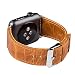 Produktbild FUTLEX Echtleder Armband Uhrenarmband Ersatzarmband für Aplle Watch Series 4 (40mm), Series 1 & 2 & 3 (38mm) - Farbe Orange