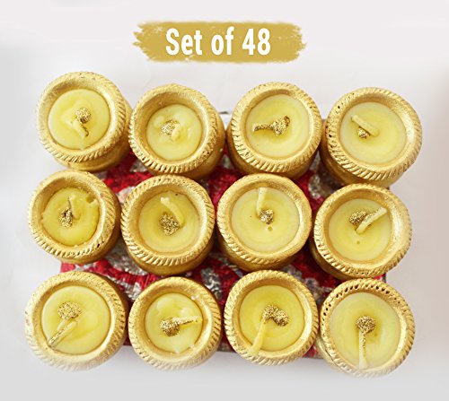 TiedRibbons® Matki Candles | diwali decorations light for home | tealight diya...