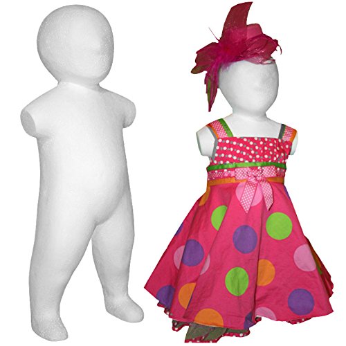 DummyDoll ® Styropor Torso Baby 56/62/68 Schneiderpuppe Dekotorso Dekobüste Schaufensterpuppe - 4