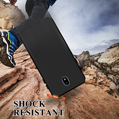 OMOTON Funda Samsung Galaxy J7 2017  TPU Flexible  Sencilla Negro Mate
