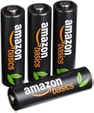 AmazonBasics Vorgeladene Ni-MH AA-Akkus - Akkubatterien, 500Zyklen (typisch 2500mAh, minimal 2400mAh), 4Stck