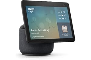 AMAZON Echo Show 10 (3. Generation, 2020) | Hochauflösendes Smart Display mit Bewegungsfunktion und Alexa, Anthrazit | Zertifiziert und generalüberholt