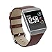 Produktbild For Fitbit Ionic Leather Band Accessory Band Bracelet Watchband Band Length 230mm or 200mm (Band Length 200mm, Braun)