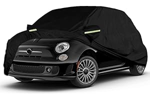 ‎RASHION Autoabdeckung Wasserdicht Passend für 2007-2024 FIAT 500 500C 500E Abarth 500, Atmungsaktiv Vollgarage Autoplane für Regen Sonne Staub Schutz Auto Abdeckplane Abdeckung