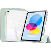 iPad 11. Nesil Uyumlu A16 2025 Airbagli Manyetik Ayrılabilen Fuchsia Sliding Tablet Kılıfı A&ccedil;ık Yeşil