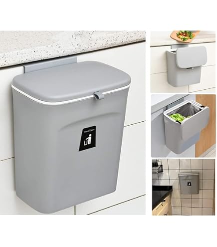 Alnemy Mülleimer Küche,Biomülleimer Mit Deckel 9 Produktbild-Vorschau 4