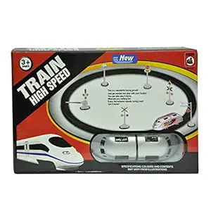 Nyrwana High Speed Metro with Round Track Battery Operated Train (Silver)