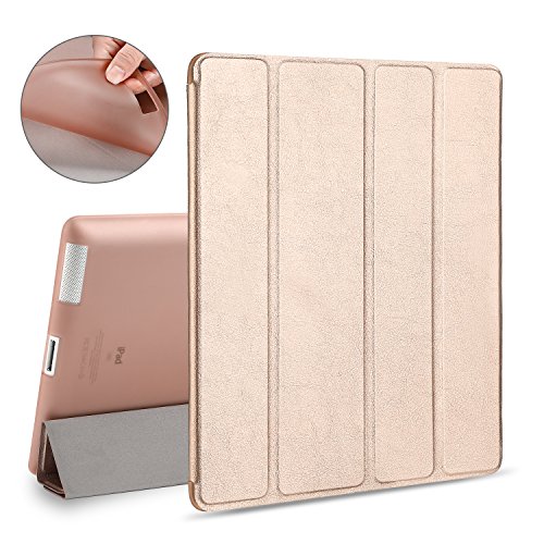 H  lle f  r iPad 2   iPad 3   iPad 4 CICMOD   Smartcover Case Tasche Schutzh  lle Etui Auto Aufwachen Schlaf Funktion mit Multi St  nder und Anti-Sto 