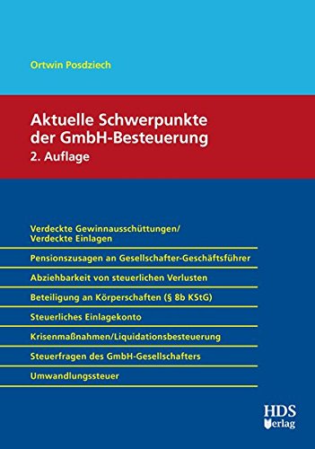 Preisvergleich Produktbild Aktuelle Schwerpunkte der GmbH-Besteuerung