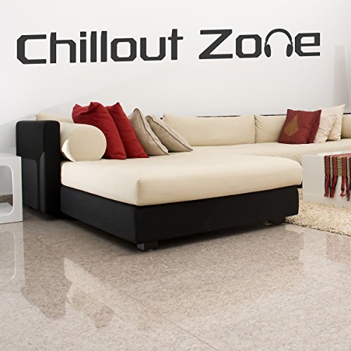 Wandkings Wandtattoo „Chillout Zone“ 100 x 11 cm dunkelgrau – erhältlich in 33 Farben - 3