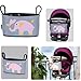 Homgaty Baby Pram Stroller Hanging Bag Multi Functions Organizer Storage Bag (Elephant Pattern)