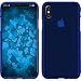 Produktbild PhoneNatic Case für Apple iPhone X/XS Hülle Silikon blau matt Case