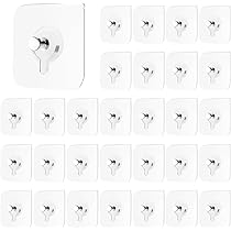 30 Stück Bilder Aufhängen Ohne Bohren - Selbstklebende Bildernägel Transparent