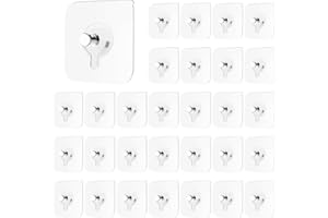 CWDVOVY Bilderhaken Selbstklebend 30 Stück, Bilder Aufhängen Ohne Bohren, Klebenagel für Poster Fotos Dekorative Gemälde, Maximale Belastung 5 kg