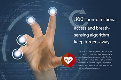 Mini-USB-Fingerabdruck-Leser für Windows10 Hello, PQI My Lockey 360° Touch Schnell passender multi-biometrischer Fido-Sicherheitsschlüssel - 6