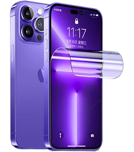 Nvskvd Pellicola Protettiva Idrogel Per IPhone 15 Pro Max, 3 Pezzi Pellicola Protettiva TPU Per Trasparente HD Morbida Display ID Impronte Digitali(Non Vetro Temperato - Foto 9