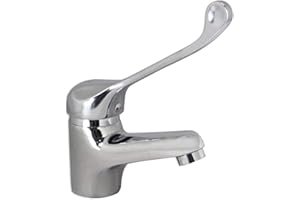 VETRINE IN RETE Vetrineinrete® Rubinetto per lavabo con maniglia a leva lunga clinica miscelatore monocomando lavandino da bagno in ottone cromato 69205 F44