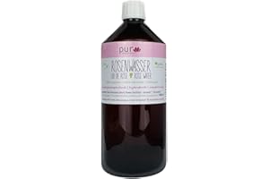 ‎PUR MANUFAKTUR 1000 ml Echtes Rosenwasser Bio Organic Rose Water 100% naturreines Rosen-Hydrolat pur Manufaktur