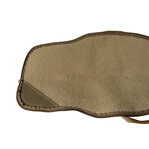 Tourbon Hunting 16oz Canvas Leather Trim Soft Padded Gun Bag Scoped Rifle Slip Case - 52