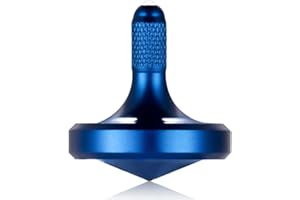 LOQATIDIS Edelstahl-Metallkreisel, Schleuderzeit über 8 Minuten, Tötungszeit Unterhaltung Dekompressions-Gyroskop-Spielzeug, einfache Arbeit lustiges Zappel-Spielzeug (M/Juwel Blau)