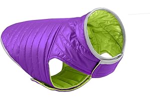 FUNAT Cappotto Reversibile Caldo per Cani, Cappotto in Cotone Double-Face Leggero per Cane, Piumino Regolabile per Cani di Taglia Piccola Media