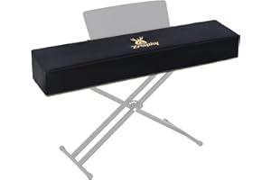 Zreephy Piano Keyboard Dust Cover with Music Stand Opening of Zipper Design, Dust Proof Cover Compatible for Yamaha P35 P45 P48 P71 P85 P95 P105 P115 P125 Digital Pianos Keyboards (Black)