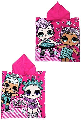 Preisvergleich Produktbild KK L.O.L. Surprise Badeponcho Kapuze Duschtuch Badetuch Strandtuch 55x110cm