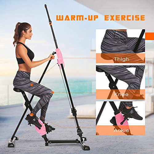 Ancheer Vertical Gym Climber Fitnessgerät Klappbar Sportgerät, Ideale Ergometer für Heimtraining, höhenverstellbar Arm- und Beintrainer für Erwachsene - 3