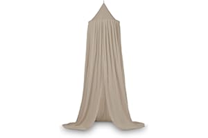 Jollein Baldachin Vintage Nougat - Höhe 245 cm - Betthimmel Babybett Kinderzimmer - Beige