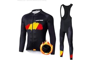 UGLY FROG Maillot Ciclismo Hombre Invierno Manga Larga Conjunto + Pantalones Bicicleta Ropa Set Térmico Transpiración Deportes al Aire Libre