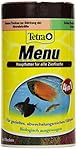 TetraMin Menu Hauptfuttermix (für alle Zierfische, 4 verschiedene Flocken in 4 getrennten Kammern, ideal für Fische sämtlicher Wasserzonen), 250 ml Dose