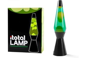 I-TOTAL® - Lampa lawowa Magma/Lawa Glitter | kolorowa (zielona/żółta)