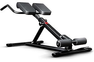 Sportstech BRT150 Banc de poids | Entraîneur Dos et Abdomen 6 en 1 Ergonomique et Réglable Système unique de verrouillage et facile à plier Design Antidérapant, + Fixation de jambes Adaptable