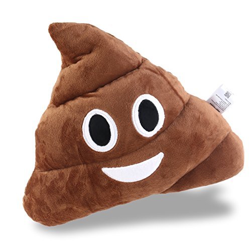 BESTOMZ Rundes Kackhaufen Emoji Plüsch Kissen Spielzeug, 35 x 35 x 10 cm (Kackhaufen Emoticon) - 5