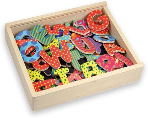 Andreu Toys 16058 Magnetic Decor Letters & Numbers-75 Piece, Multicolour, 20.6 x 19 x 4.5 cm