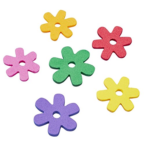 Moosgummi-Blumen II sort. Btl. a 36 St., 2cm-2,5 cm, Selbstklebend