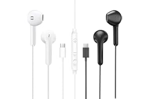 MAS CARNEY Cuffie USB c TH9, Paquete de 2 Auriculares con Filo usbc con Mic, cuffie Type c para iPhone 15 16 17 iPad, Samsung Galaxy S25 S24 S23 A55 A53, Pixel, Xiaomi, Honor, OPPO Vivo